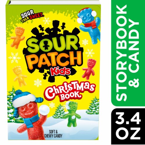 Sour Patch Kids Christmas Book with Candy Perspective: front