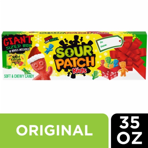 SOUR PATCH KIDS Soft & Chewy Holiday Candy Giant Box Perspective: front