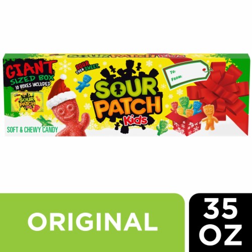SOUR PATCH KIDS Soft & Chewy Holiday Candy Giant Box Perspective: front
