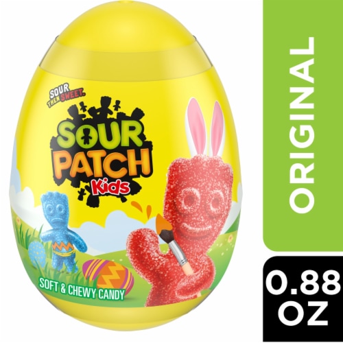 SOUR PATCH KIDS Soft & Chewy Candy Easter Egg Perspective: front