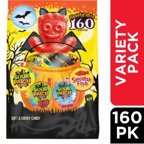 Sour Patch Swedish Fish Soft Halloween Candy Perspective: front