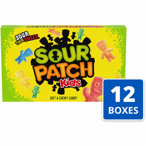 Sour Patch Kids Original Soft & Chewy Candy Theater Box Case Lot Sale Perspective: front