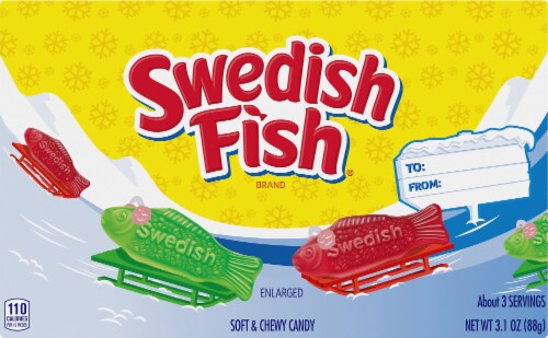 Swedish Fish® Holiday Soft & Chewy Candy Theater Box Perspective: front