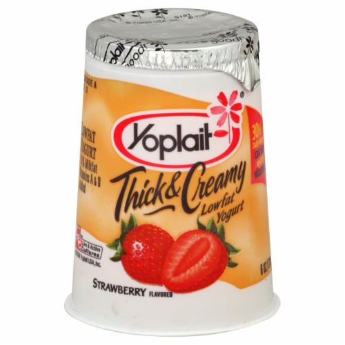 Yoplait Thick & Creamy Strawberry Yogurt Perspective: front