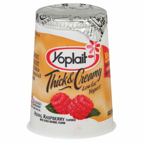 Yoplait Thick & Creamy Royal Raspberry Yogurt Perspective: front