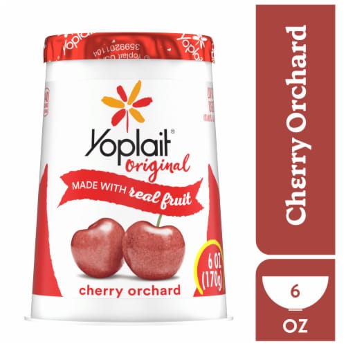 Yoplait Original Low Fat Cherry Orchard Yogurt Cup Perspective: front