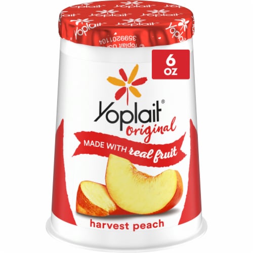 Yoplait Original Low Fat Harvest Peach Yogurt Cup Perspective: front