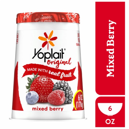 Yoplait Original Low Fat Mixed Berry Yogurt Cup Perspective: front