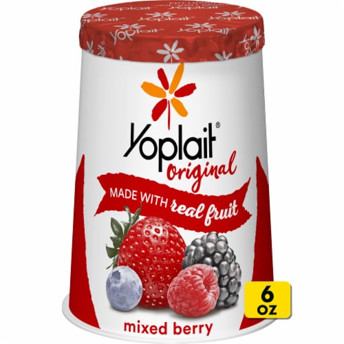Yoplait Original Mixed Berry Low Fat Yogurt Cup Perspective: front