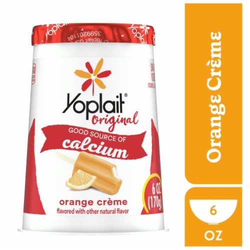 Yoplait Original Orange Creme Flavored Low Fat Yogurt Cup Perspective: front