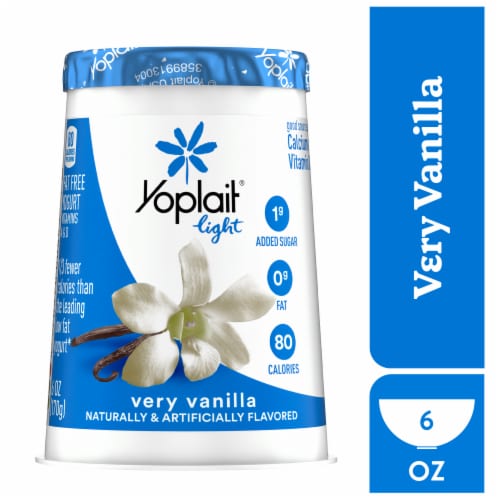 Yoplait Light Very Vanilla Fat Free Yogurt Cup Perspective: front
