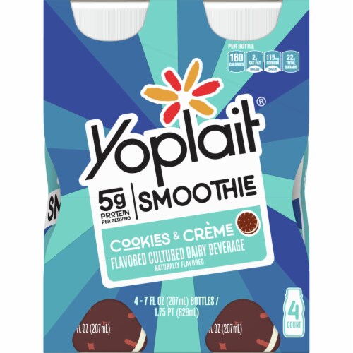 Yoplait Cookies & Creme Smoothie Perspective: front