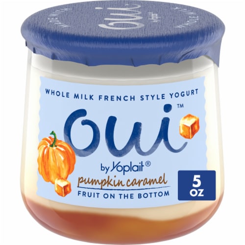 Oui by Yoplait Gluten Free French Style Pumpkin Caramel Whole Milk Yogurt Glass Jar