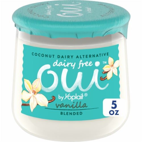 Oui by Yoplait Vanilla Dairy Free Yogurt Alternative Jar Perspective: front