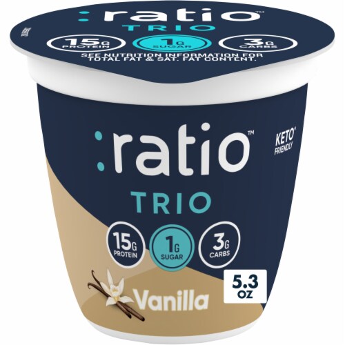 Ratio Keto Friendly Vanilla Dairy Snack Perspective: front