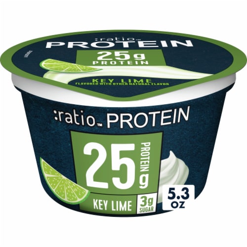Ratio Protein Key Lime Yogurt Cultured Dairy Snack Perspective: front
