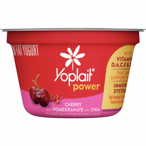 Yoplait® Power Cherry with Pomegranate and Chia Low Fat Yogurt Perspective: front