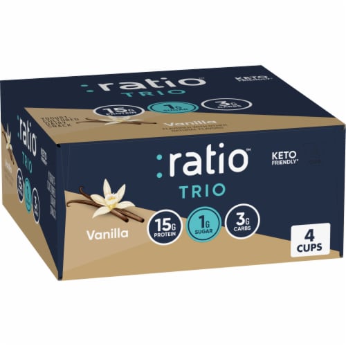 Ratio Keto Friendly Vanilla Dairy Snack Perspective: front