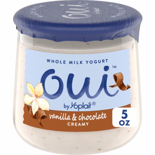 Oui by Yoplait Gluten Free French Style Vanilla & Chocolate Whole Milk Yogurt Glass Jar