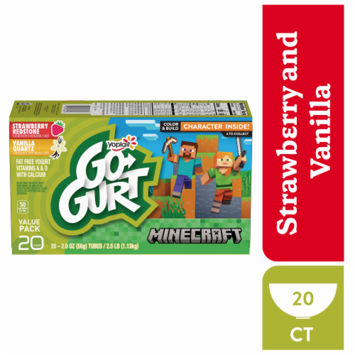 Go GURT Disney Frozen Strawberry & Vanilla Kids Fat Free Yogurt Tubes Perspective: front