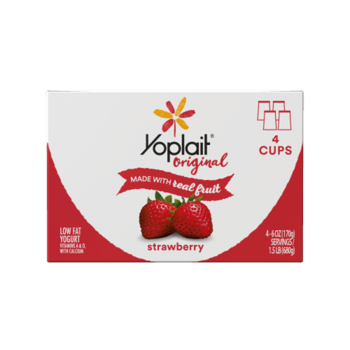Yoplait Original Strawberry Low Fat Yogurt Perspective: front