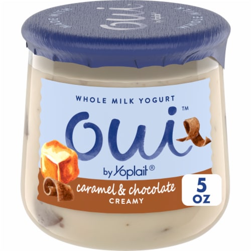 Oui by Yoplait Caramel Chocolate Chip French Style Yogurt Perspective: front