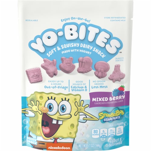 Nickelodeon™ General Mills Mixed Berry SpongeBob SquarePants™ Yo-Bites™ Dairy Snacks Perspective: front