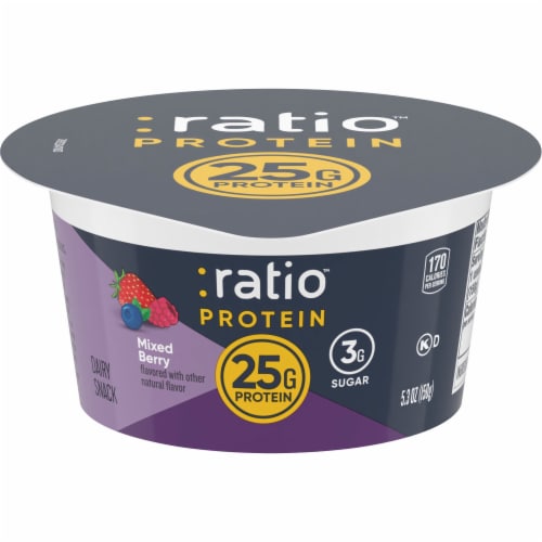 :ratio™ Protein Mixed Berry Greek Yogurt Cup Perspective: front