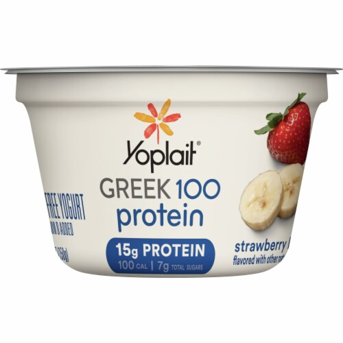 Yoplait Greek 100 Protein Strawberry Banana Yogurt, 5.3 oz Fred Meyer