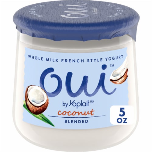 Oui by Yoplait Gluten Free French Style Coconut Whole Milk Yogurt Glass Jar