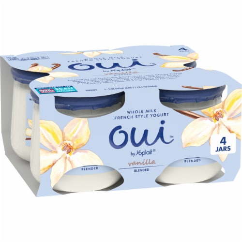 Oui by Yoplait Gluten Free French Style Vanilla Whole Milk Yogurt Glass Jars