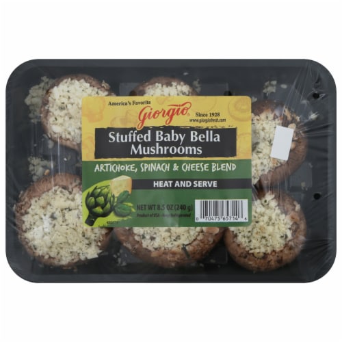 Giorgio Spinach & Artichoke Stuffed Baby Bella Mushrooms Perspective: front
