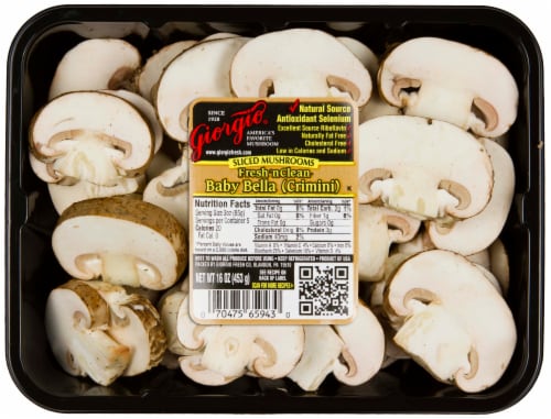 Giorgio Fresh’nClean Baby Bella Crimini Sliced Mushrooms Perspective: front