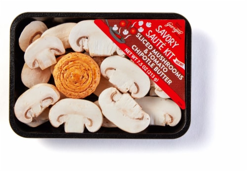 Giorgio Fresh Sliced Mushrooms & Tomato Chipotle Butter Savory Saute Kit Perspective: front