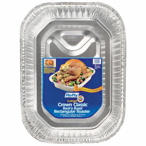 EZ Foil Rack 'N' Roast Rectangle Roaster Pan Z01919 Pack of 12 Perspective: front