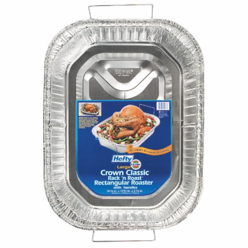 EZ Foil Rack 'N' Roast Roaster Pan with Handles Z01986 Pack of 12 Perspective: front