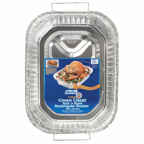 EZ Foil Rack 'N' Roast Roaster Pan with Handles Z01986 Pack of 12 Perspective: front