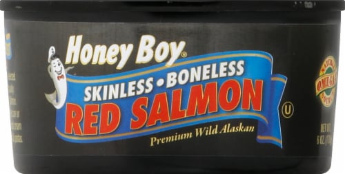 Honey Boy® Skinless Boneless Red Salmon Perspective: front