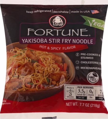 Fortune Yakisoba Stir Fry Noodles Hot and Spicy Perspective: front