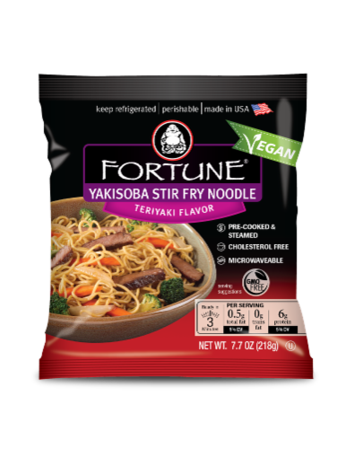 Fortune Yakisoba Teriyaki Stir Fry Noodles Perspective: front