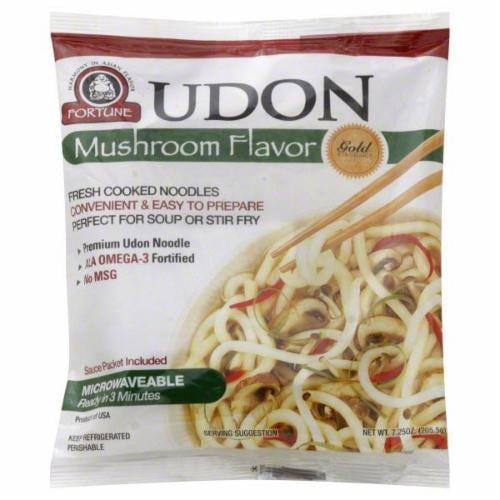 Fortune Mushroom Flavor Udon Noodles Perspective: front