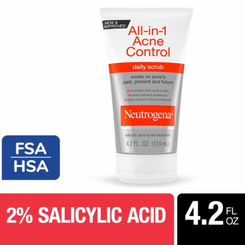 Neutrogena All-in-1 Acne Control Daily Facial Acne Scrub Perspective: front