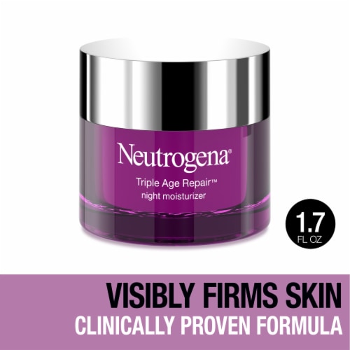 Neutrogena Triple Age Repair Night Face Cream Anti-Aging with Vitamin C to help Fight Wrinkles Perspective: front