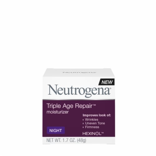 Neutrogena Triple Age Repair Night Face Cream Anti-Aging with Vitamin C to help Fight Wrinkles Perspective: front