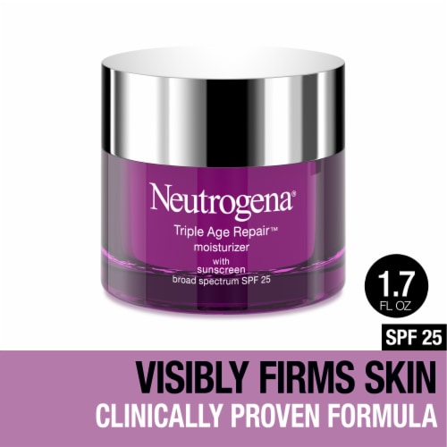 Neutrogena Triple Age Repair Facial Moisturizer Anti-Aging with SPF 25 Sunscreen & Vitamin C Perspective: front