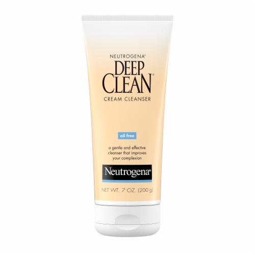 Neutrogena Deep Clean Daily Cream Face Wash with Beta Hydroxy Acid to Remove Dirt Oil & Makeup Perspective: front