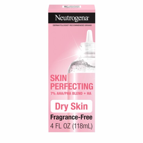 Neutrogena Skin Perfecting Daily Liquid Facial Exfoliant Fragrance-Free with 7% AHA/PHA Blend + HA Perspective: front