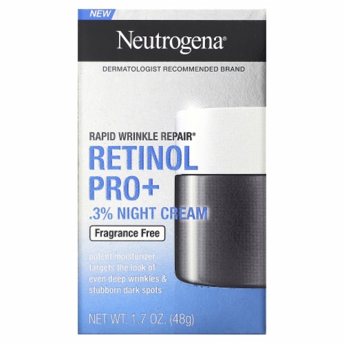 Neutrogena Rapid Wrinkle Repair Retinol Pro+ Anti-Wrinkle Night Moisturizer, Anti-Aging Face Perspective: front