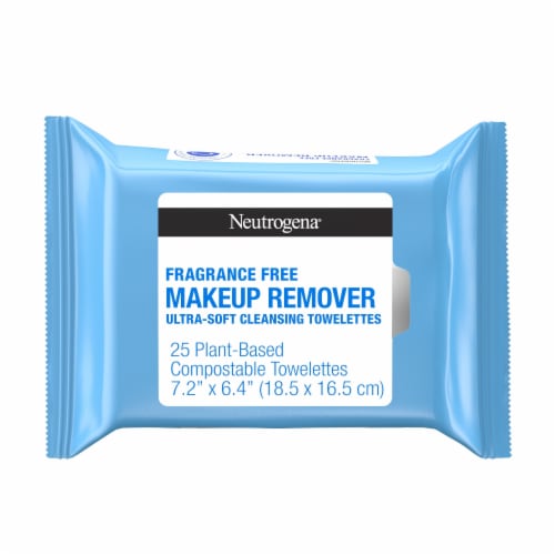 Neutrogena Makeup Remover Wipes Plant-Based + Fragrance-Free Towelettes Gently Removes Oil & Makeup Perspective: front