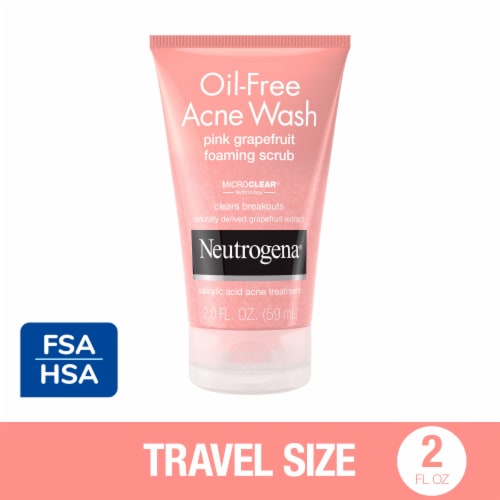 Neutrogena Oil-Free Grapefruit Acne Wash Face Scrub, 2 - Fry's Food Stores